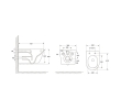 Aqualine PS8512 DENICA wc misa wisząca Vortex Rimless 36x52cm biały