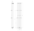 Sapho IR142S COLONNA grzejnik 298x1800mm piaskowiec