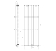 Sapho IR149S COLONNA grzejnik łazienkowy 602x1800mm piaskowiec