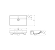 Aqualine 9965 PARLA umywalka ceramiczna 65x38cm biały