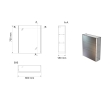 Aqualine DN060 DENEB szafka z lustrem 60x70x18cm biały mat