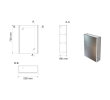 Aqualine DN050 DENEB szafka z lustrem 50x70x18cm biały mat