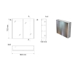 Aqualine DN080 DENEB szafka z lustrem 80x70x18cm biały mat