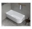 Aqualine E1047G TIBERA STRIP L narożna wanna stojąca 150x75cm biały