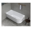 Aqualine E1047G TIBERA STRIP L narożna wanna stojąca 150x75cm biały