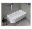 Aqualine E1037G TIBERA STRIP R narożna wanna stojąca 150x75cm biały