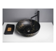 Sapho AR435PT Rondane umywalka ceramiczna nablatowa średnica 41cm marmur portoro