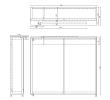 Aqualine WGL70S KAWA STRIP szafka z lustrem oświetlenie LED 70x70x22cm biały
