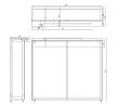 Aqualine WGL90S KAWA STRIP szafka z lustrem oświetlenie LED 90x70x22cm biały