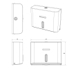 Aqualine 1318-40 OLMO zasobnik ręczników papierowych 273x206mm biały
