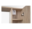 Aqualine 45028S ZOJA/KERAMIA FRESH STRIP szafka z lustrem i oświetleniem LED 60x60x14cm prawa dąb platin