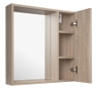Aqualine 45028S ZOJA/KERAMIA FRESH STRIP szafka z lustrem i oświetleniem LED 60x60x14cm prawa dąb platin