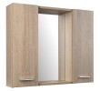 Aqualine 45029S ZOJA/KERAMIA FRESH STRIP szafka z lustrem i oświetleniem LED 70x60x14cm dąb platin