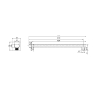 Aqualine TQ043B Ramię prysznicowe kwadratowe niskie 400mm czarny mat