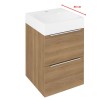 Sapho EM040-2525 EMONA szafka umywalkowa 394x55x39cm dąb cuneo