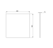 Sapho DTR40-0101 Blat Rockstone 40x12x40cm biały mat