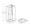 Aqualine GG70X90 GRANVIK boks prysznicowy 700x900x2180mm szkło czyste