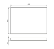 Aqualine VG765 VEGA blat umywalkowy 625x45cm dąb platin