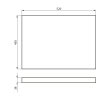 Aqualine VG755 VEGA blat umywalkowy 52x45cm dąb platin