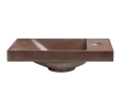 Sapho AS40015 AGOS umywalka betonowa 40x22cm lewa/prawa ciemnobrązowy półpołysk