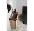 Sapho AS40015 AGOS umywalka betonowa 40x22cm lewa/prawa ciemnobrązowy półpołysk