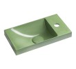 Sapho AS40023 AGOS umywalka betonowa 40x22cm lewa/prawa zielony półpołysk