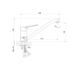 Aqualine SX070-02 SINTRA ECO 6 l/min bateria kuchenna chrom