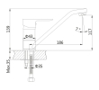 Bruckner 612.050.12 BARON ECO 6 l/min bateria kuchenna 186mm obrotową wylewką chrom