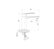 SAMONA 10220201B KORANA bateria umywalkowa czarny mat