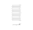 Aqualine LLM511B MYTHOS grzejnik łazienkowy 500x1130mm czarny mat