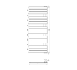 Aqualine LLM514B MYTHOS grzejnik łazienkowy 500x1430mm czarny mat