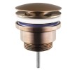 Sapho CV1002PG Odpływ umywalkowy 5/4” klik-klak duży korek 10-55mm miedź mat