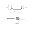 Sapho XR212PG X-ROUND COPPER haczyk 30mm miedź mat