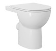 Sapho PC108-111 SANIVEX miska kompaktu wc wyższe siedzenia Rimless 635x355cm odpływ pionowy/poziomy biały