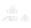 Sapho PZ1012SH PACO SHORT wc wiszące Rimless 36x475cm biały