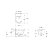 Sapho PZ1012V PACO wc wiszące Vortex Rimless 36x53cm biały
