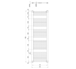 Aqualine ILR64B DIRECT grzejnik z bocznym przyłączem 450x1680mm czarny mat