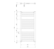 Aqualine ILR96B DIRECT grzejnik z bocznym przyłączem 600x960mm czarny mat