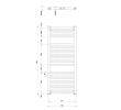 Aqualine ILR94B DIRECT grzejnik z bocznym przyłączem 450x960mm czarny mat