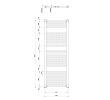 Aqualine ILR34B DIRECT grzejnik z bocznym przyłączem 450x1320mm czarny mat