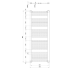 Aqualine ILR66B DIRECT grzejnik łazienkowy DIRECT grzejnik z bocznym przyłączem 600x1680mm czarny mat