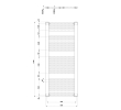 Aqualine ILR36B DIRECT grzejnik z bocznym przyłączem 600x1320mm czarny mat