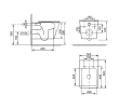 Sapho PZ102V PORTO wc wiszące Vortex Rimless 355x52cm biały