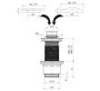 Sapho CV1132-D Odpływ umywalkowy 5/4” click-clack bez korka