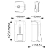 Aqualine 1318-47 OLMO dozownik mydła płynnego 800ml biały