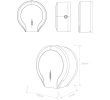 Aqualine 1318-48 OLMO zasobnik papieru toaletowego na rolę o średnicy max. 26cm 265x280x130mm ABS biały