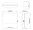 Aqualine 1318-49 OLMO zasobnik ręczników papierowych 305x304mm biały