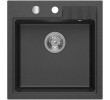Sapho GR1044 Zlewozmywak granitowy jednokomorowy 50x52cm czarny