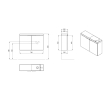 Sapho LT110-SET09 LATUS X szafka podumywalkowa 788x50x22cm dąb cuneo