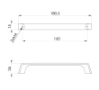 Sapho DM265 Uchwyt metalowy 1805/160mm miedź mat
